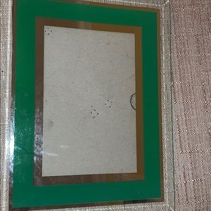 Green and silver picture frame
